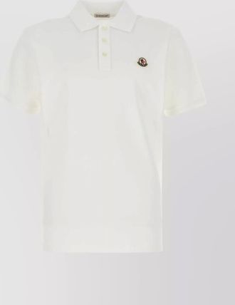 Moncler piquet polo shirt collar sleeves