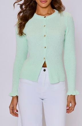 VICI Collection Willow Novelty Button Rib Cardigan in Mint at Nordstrom, Size X-Small