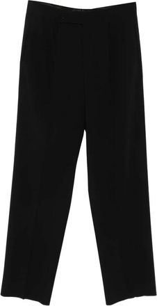Giorgio Armani Broeken, Heren, Zwart, M, Wol, Broek met enkele plooi