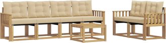vidaXL Conjunto De Sof&aacute;s De Exterior 7 Uds. Y Beige Vidaxl