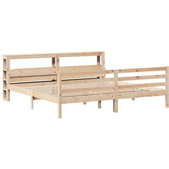 vidaXL Vidaxl - Estructura De Cama Con Cabecero Madera Maciza De Pino 200x200cm