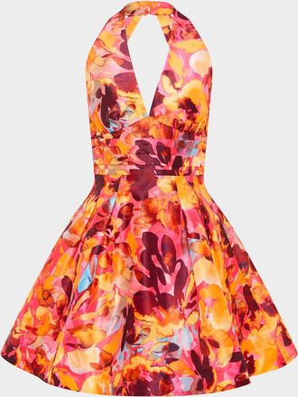 Rebecca Vallance Gardenia Pleated Fit-&-Flare Mini Dress