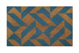 Wecon Home Felpudo de fibra de coco estampado azul 60x90