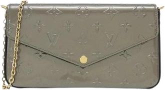 Louis Vuitton Pre-owned Pochette Felicie Monogram Vernis Schoudertas - Dames - Vintage Clutch - Grijs - ONE Size - Vintage