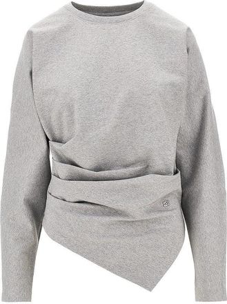 Ganni Draped stretch jersey T-shirt Woman S