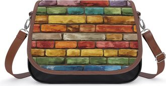 Generic Wall Brick Colored Fashion Womens Crossbody Bags Novelty Handbag Shoulder Bag Purse