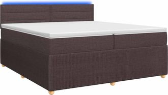 vidaXL Letto Box Spring Con Materasso Marrone Scuro 200 X 200 Cm Vidaxl