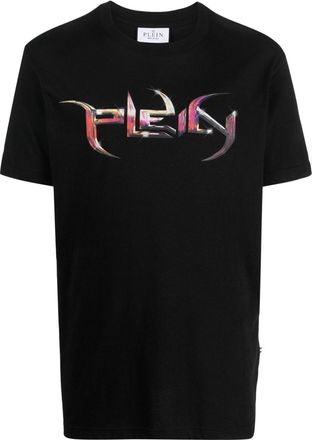 Philipp Plein logo-print cotton T-shirt - men - Cotton - M - Black