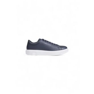 A|X Armani Exchange Schoenen, Heren, Blauw, 42 EU, Leer, Leren Herensneakers Lente/Zomer Collectie