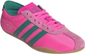 adidas Tokyo Low Top Sneaker in Lucid Pink/Power Green/Gold at Nordstrom, Size 10.5