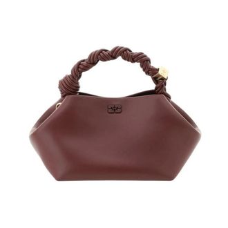 Ganni Tassen, Dames, Rood, ONE Size, Leer, Bou Small Shoulder Bag