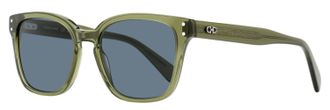 Ferragamo Ferragamo Mens Square Keyhole Sunglasses SF1040SCP 320 Transparent Khaki 55mm