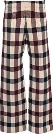 Victoria Beckham Victoria Victoria Beckham Check Printed Trousers in Multicolor Viscose