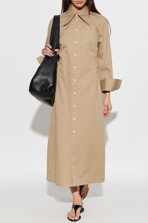 Ami Shirt Dress, Womens, Brown
