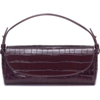 Vince Mini Sabrina Croc Embossed Leather Top Handle Bag in Bordeaux at Nordstrom Rack
