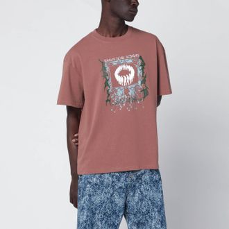 Brain Dead Walnut vintage-effect T-shirt with printed logo