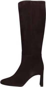 Unisa Wolcot Enkellaarsjes - Dames - Laarzen met Hak - Bruin - 41 EU - Wol - Schoenen