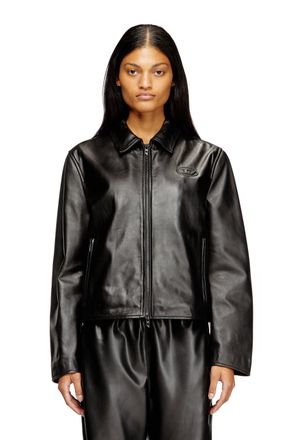 Diesel Coach jacket in leather - Leather jackets - Woman - Black