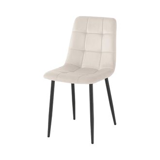 Oresteluchetta Juego De 4 Sillas De Comedor Y Cocina De Terciopelo Con Efecto Acolchado Corf&ugrave; Stock - Beige