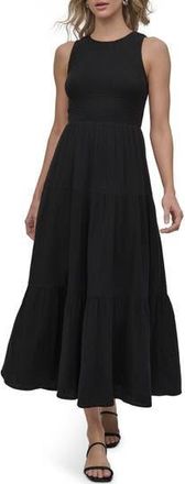 DKNY Smocked Sundress in Black at Nordstrom Rack, Size X-Large