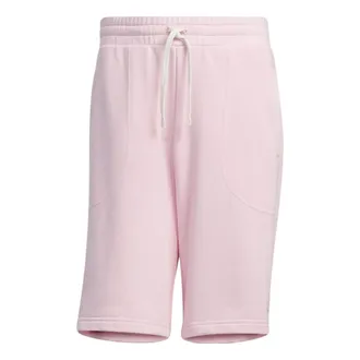adidas neo Solid Color Lacing Casual Straight Shorts Unisex Pink HS6822