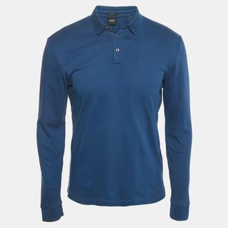 HUGO BOSS Boss By Hugo Boss Blue Jersey Pado 11 Polo T-Shirt