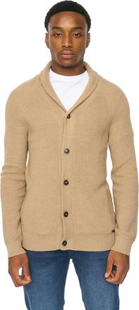 Duck and Cover Heren Venosa Sjaalkraag Cardigan (Stone)