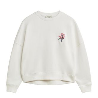 Ted Baker Janett Trui Met Geborduurd Logo En Ballonmouwen In Ivoorkleur