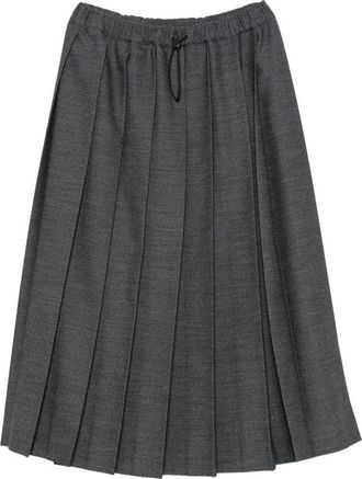 Fabiana Filippi Pleated Drawstring-waistband Midi Skirt