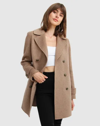 Belle & Bloom Liberty Sherpa Collar Wool Blend Coat