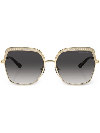 Michael Kors Greenpoint square-frame sunglasses - women - Metal - 57 - Gold