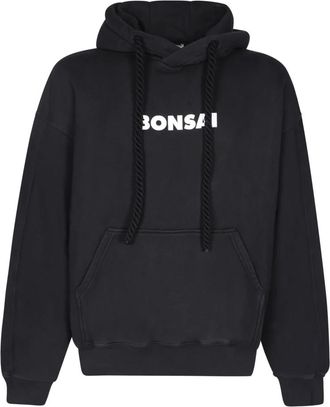 BONSAI Zwarte Sweatshirt voor Mannen Aw 23 - Heren - Hoodies - Zwart - S - Katoen - Hoodies & sweatvesten