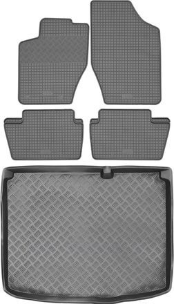 OEM Juego De Alfombrillas De Goma Para Peugeot 307 Hatchback (2001-2013) + Alfombrilla Para El Maletero