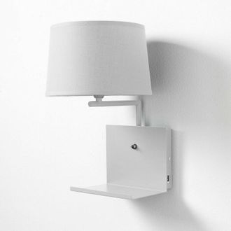 Oresteluchetta Applique per ricarica smartphone in metallo bianca cm. L22xP24xH34