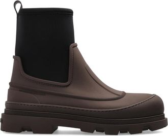 Moncler Vera Pulse Chelsea Boots - Heren - Regenlaarzen - Bruin - 44 1/2 EU - Leer - Schoenen