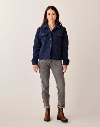 Carve Designs Rhea Boucle Trucker in Navy at Nordstrom, Size Xx-Small