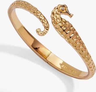 Alex and Ani Seahorse Bypass Cuff in Gold at Nordstrom