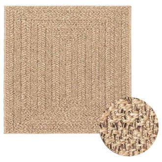Berkfield Home Rug ZIZUR 200x200 cm Jute Look Indoor & Outdoor in Tan | Size: Medium