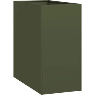 vidaXL Planter Olive Green 40x80x80 cm Steel Vidaxl