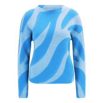 Betty & Co Truien & Vesten, Dames, Blauw, L, Polyester, Casual Gebreide Trui met Opstaande Kraag