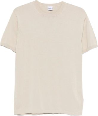 Aspesi Crew T-shirt - Heren - T-shirts - Beige - L - Katoen - Tops