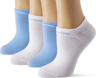 Calvin Klein Womens Gripper Trainer Socks (Pack of 2), light blue, One Size