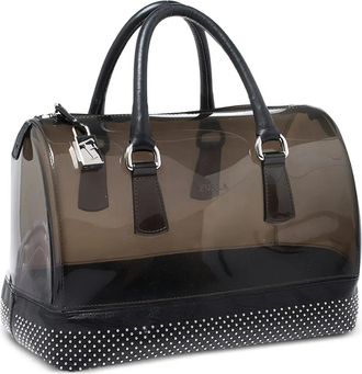 Furla Candy boekentas verfraaid met studs - Zwart