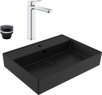 GROHE Quickfix Dice Grifo Monomando Para Lavabo, Tama&ntilde;o Xl + Lavabo Swiss Aqua Technologies 60,5 X 46,5 Cm