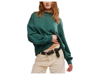 Free People Palm Springs Turtle Womens Sweatshirt Seamoss : SM (Womens 4-6), Cotton