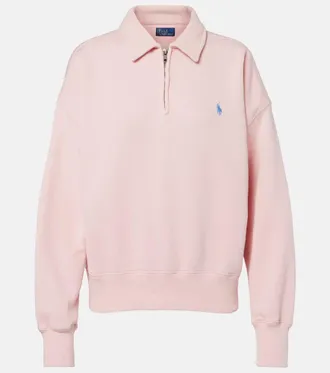 Polo Ralph Lauren Cotton-blend fleece half-zip sweatshirt
