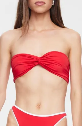 Lioness Bella Bandeau Bikini Top in Rouge at Nordstrom, Size X-Large