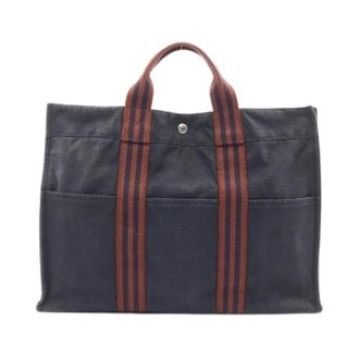 Herm&egrave;s Pre-owned Fourre-Tout MM Canvas Tote Bag - Pre-owned - Mujer - Azul - ONE SIZE