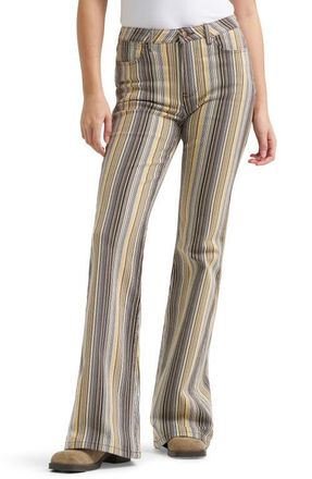 Wrangler Western Stripe Flare Jeans in Sunset Sepia at Nordstrom, Size 28