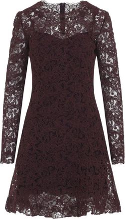 Ermanno Scervino Lace Mini Jurk - Dames - Feestkleedjes - Paars - S - Kleedjes